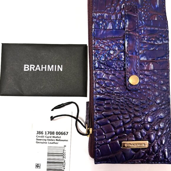Brahmin Dawning Ombre Melbourne Credit Card Wallet - Picture 1 of 2